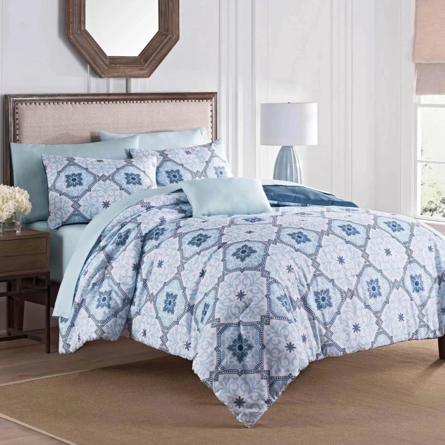 Affordable Martex Ankara Reversible 6-Piece Bed in a Bag Set - Complete Comforter Set with Pillow Shams
