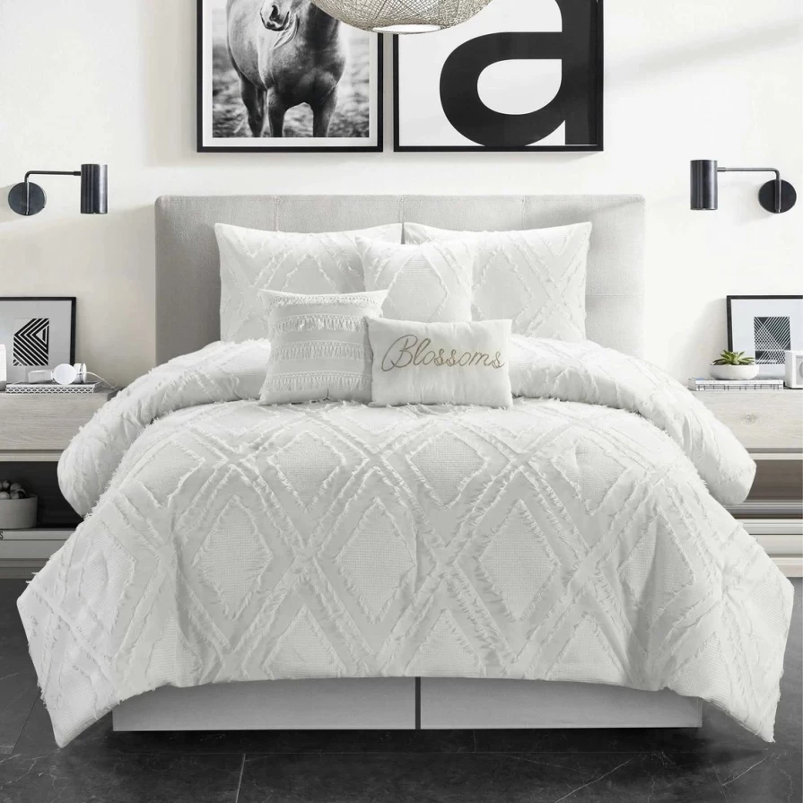 "Luxury Cearo 7-Piece Comforter Set - Premium Bedding Collection"