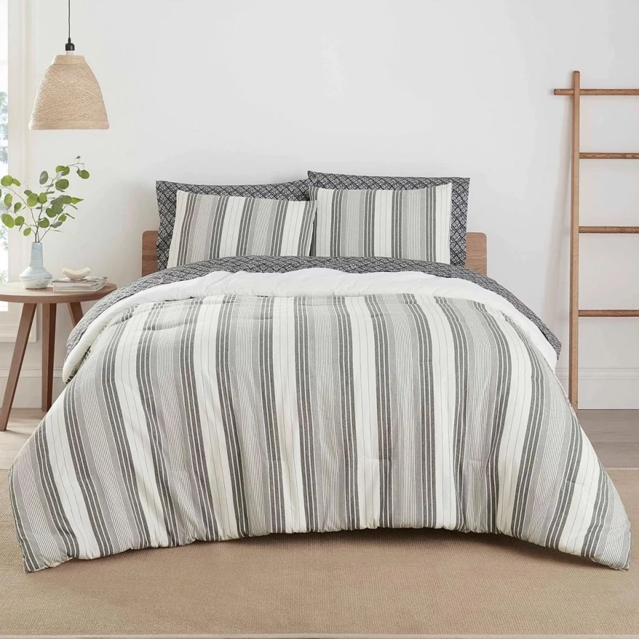 Premium Martex Ryder Charcoal Comforter Set - Ultra Soft Bedding Collection for Luxurious Sleep