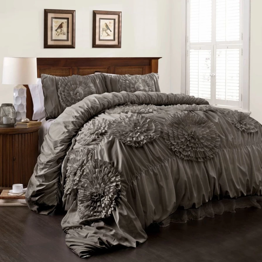 Luxury 3-Piece Serena Comforter Set by Lush Decor - Wholesale Bedding Collection