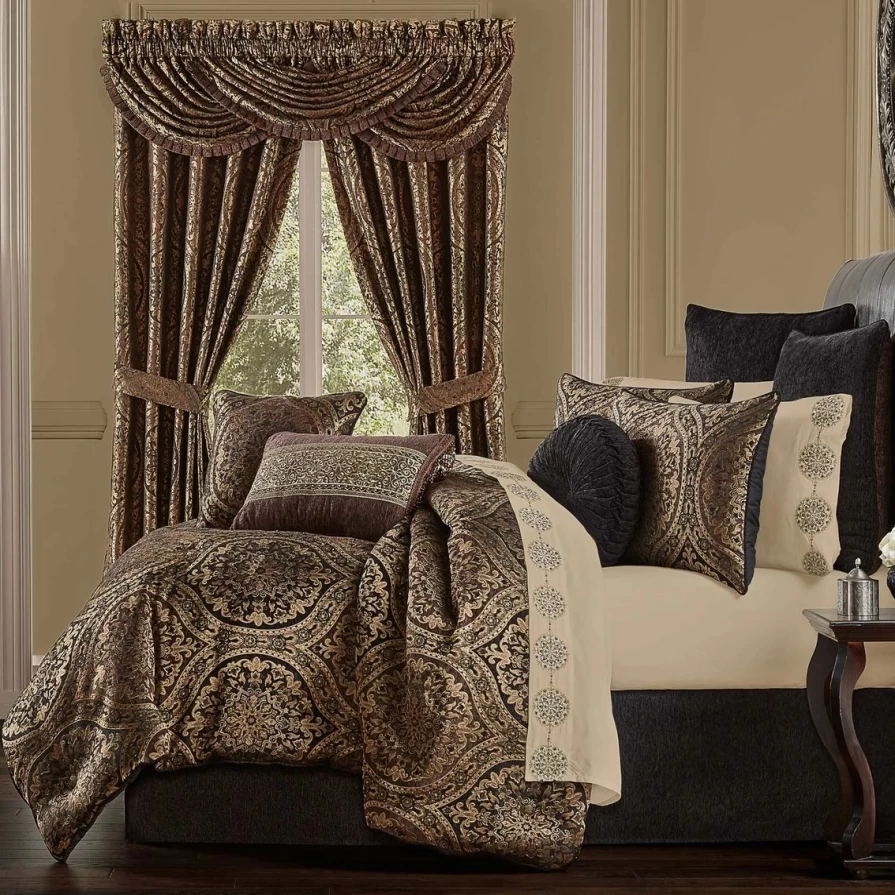 J.Queen New York Jordan Chocolate 4-Piece Comforter Set - Luxe Bedding Collection