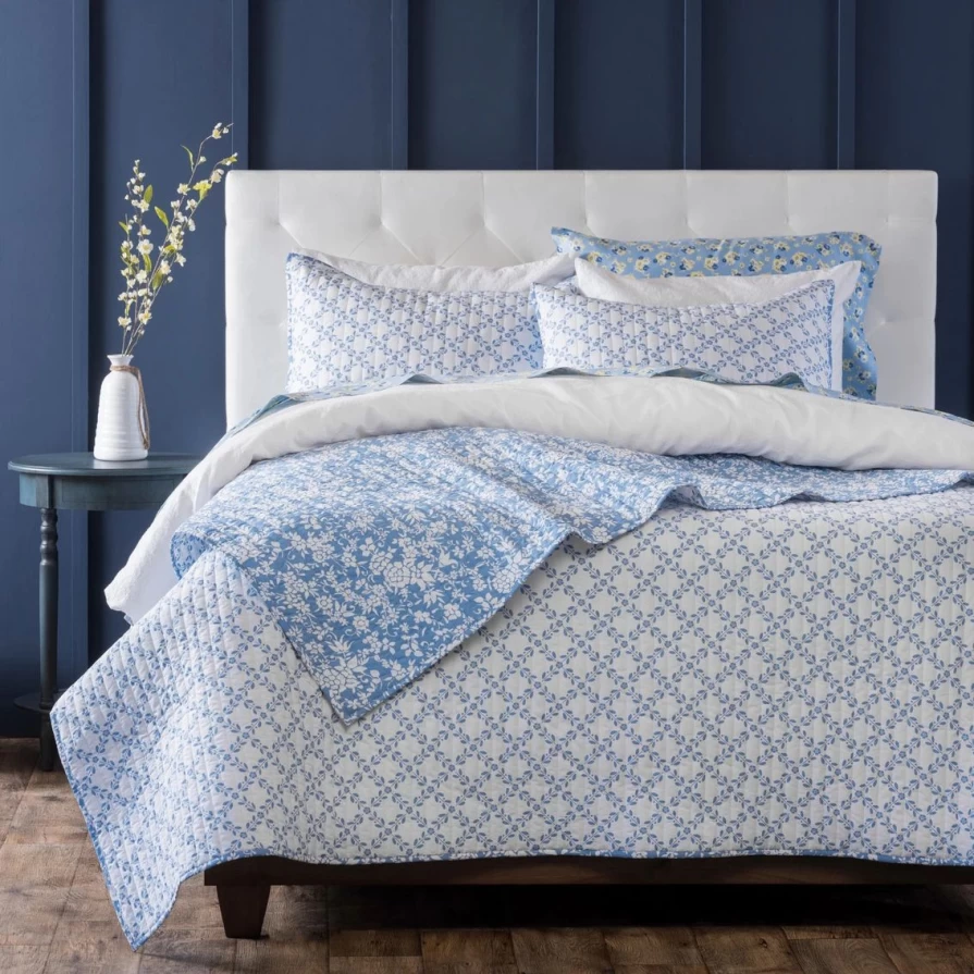 Martha Stewart Collection Pamela 3-Piece Quilt Set - Luxury Bedding Comfort