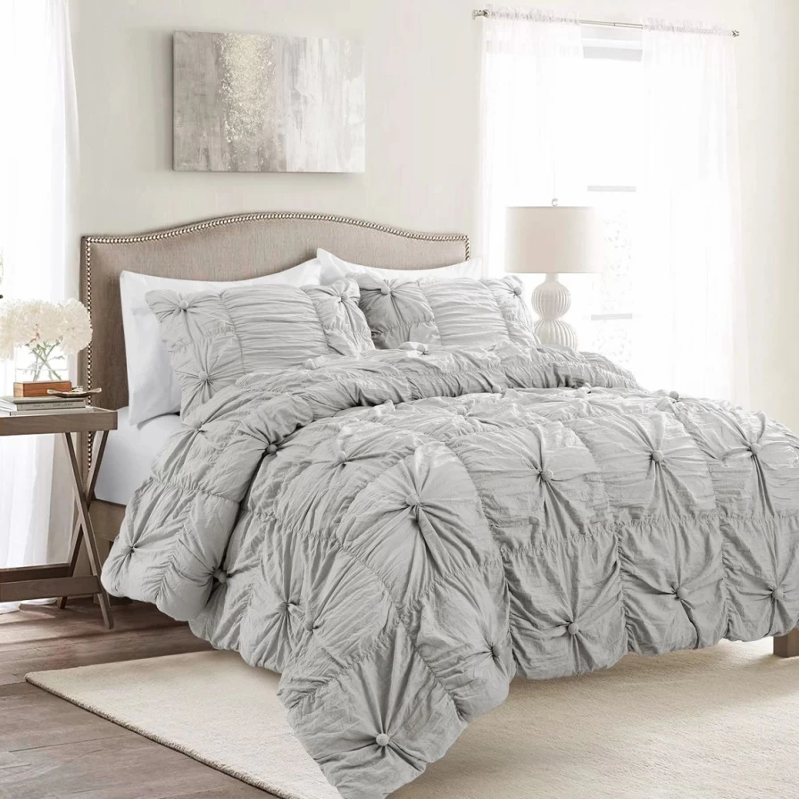 Lush Decor Bella 3-Piece Comforter Set - Premium Bedding Collection for Cozy Comfort