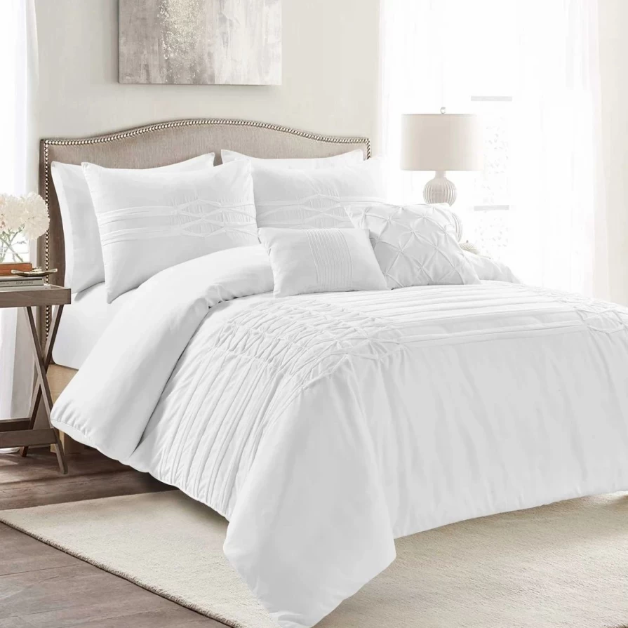 Luxury Arora Pleat 5-Piece Comforter Set by Lush Decor - Premium Bedding Collection