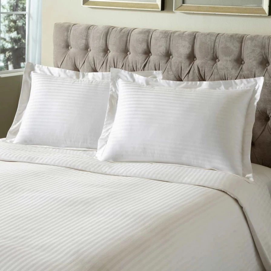 Premium Behrens England Luxury 233 Thread Count Damask Duvet Cover Set - Best Selling Bedding Collection