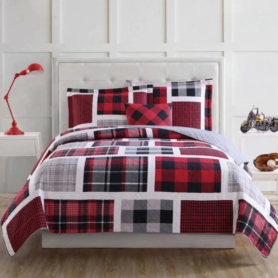 "Premium Buffalo Plaid Quilt Set - Soft & Cozy Bedding - Best Selling Home Decor"