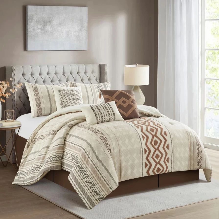 "Grand Avenue Serenity 7-Piece Comforter Set - Luxury Bedding Collection"