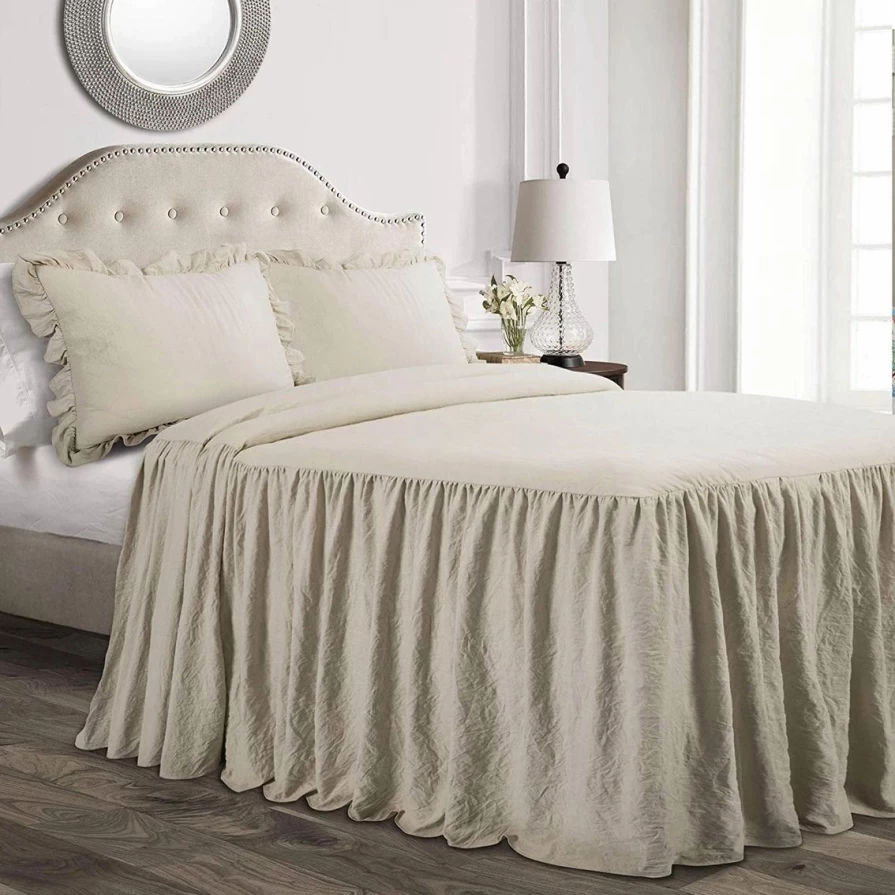 Lush Decor Ruffle Skirt 3-Piece Bedspread Set - Elegant Bedding Outlet Collection