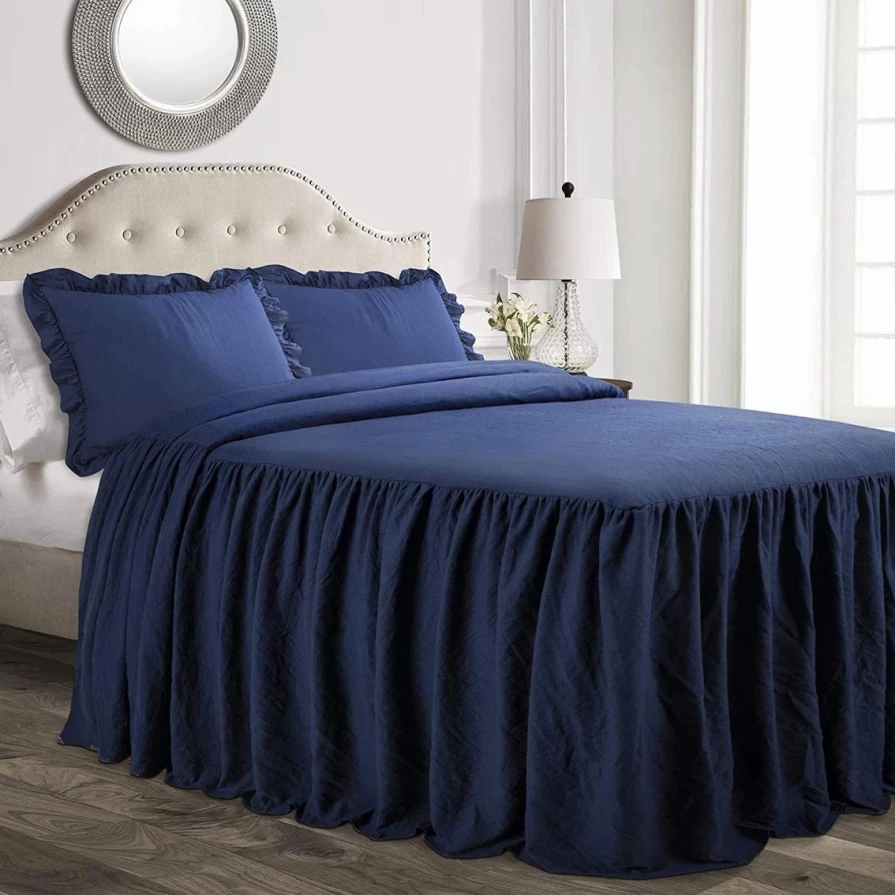 Lush Decor Ruffle Skirt 3-Piece Bedspread Set - Elegant Bedding Outlet Collection