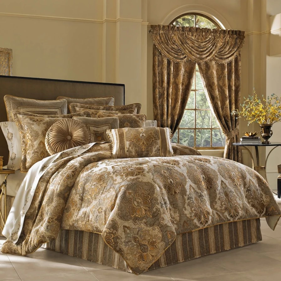 Luxury J.Queen New York Bradshaw Natural Comforter Set – Premium Bedding Collection