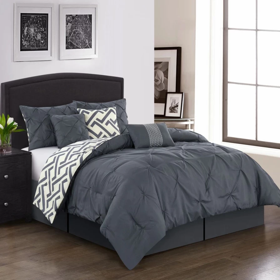 7-Piece Reversible Comforter Set by Nanshing America – Loren Collection