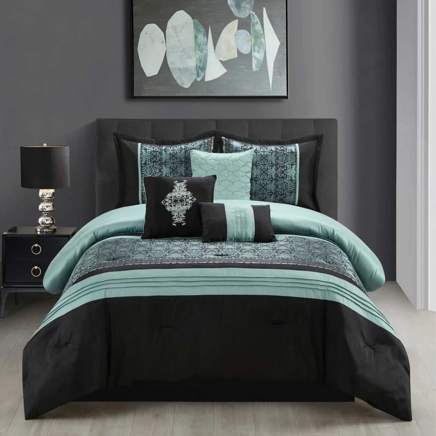 "Charley 7-Piece Comforter Set - Luxury Bedding Collection by Grand Avenue"