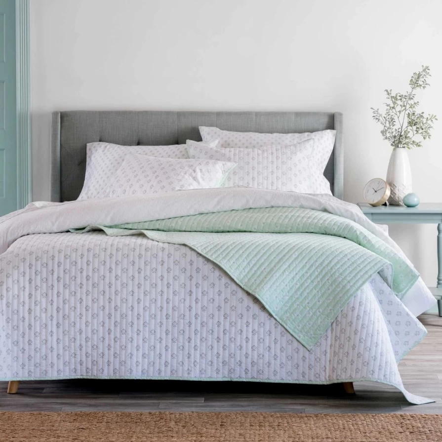 Martha Stewart Collection Naomi Block Quilt Set - Premium Bedding Comforters & Coupon Discount