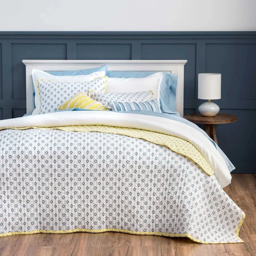 Martha Stewart Collection Naomi Block Quilt Set - Premium Bedding Comforters & Coupon Discount