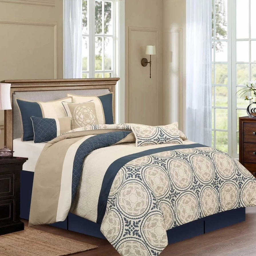 "Camila 7-Piece Comforter Set by Nanshing – Premium Bedding Collection"