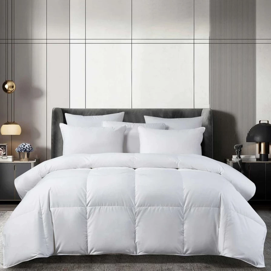 Luxury Beautyrest 300 Thread Count Sateen Cotton European Down Comforter - Premium Soft Hypoallergenic Bedding