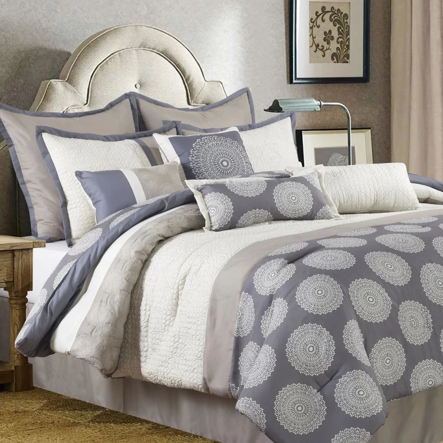 "Nanshing Dante 10-Piece Comforter Set – Premium Bedding Collection by Nanshing America Inc"
