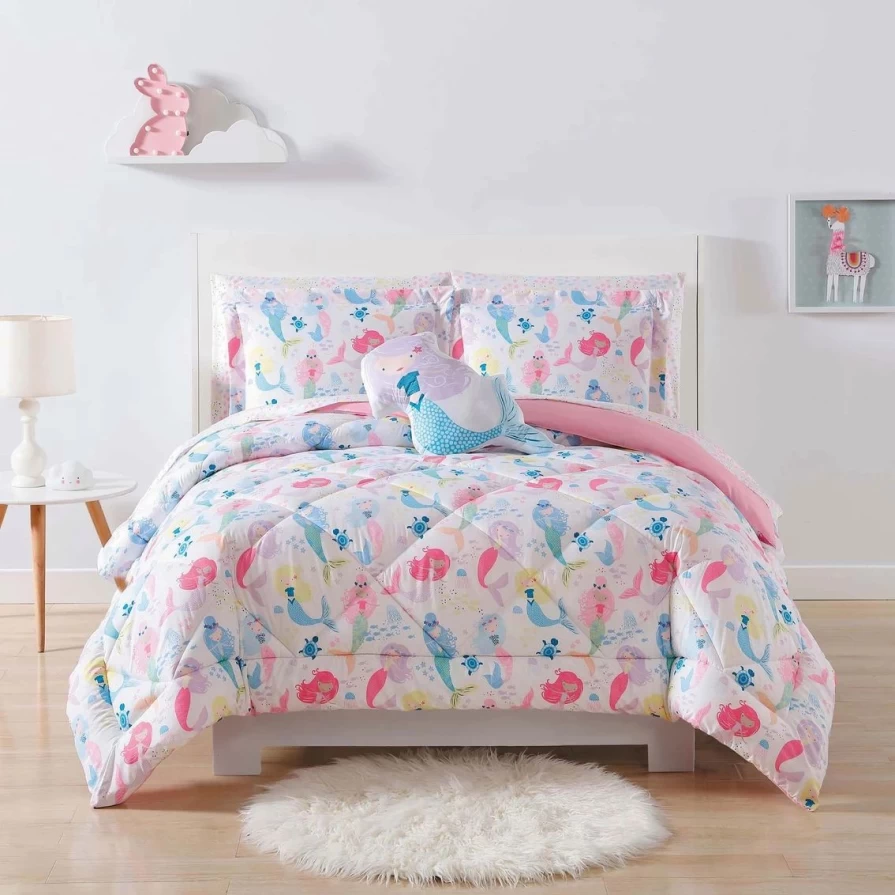 "Mermaids Comforter Set - Vibrant Fantasy Bedding for Kids & Teens"