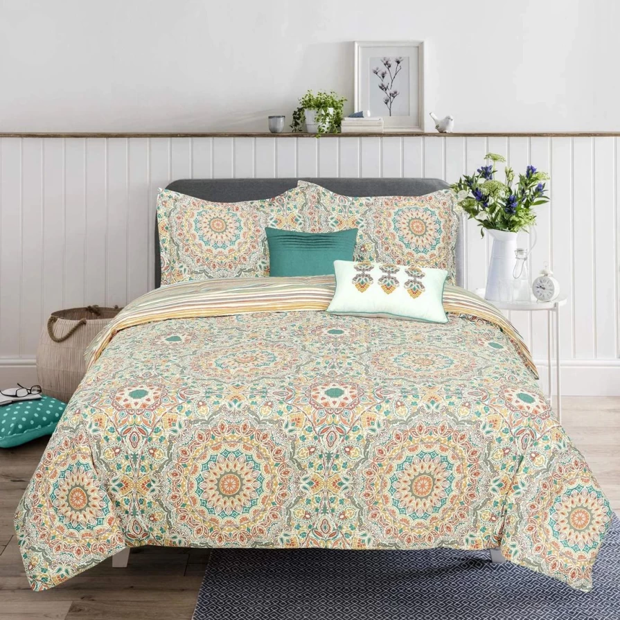 "Premium 5-Piece Comforter Set - Ultra-Soft, Breathable Multi-Color Bedding Collection"