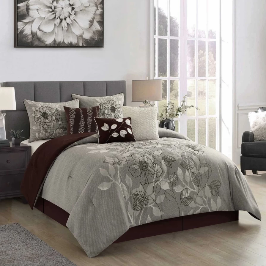 "Korra 7-Piece Comforter Set - Luxury Bedding Collection by Grand Avenue"