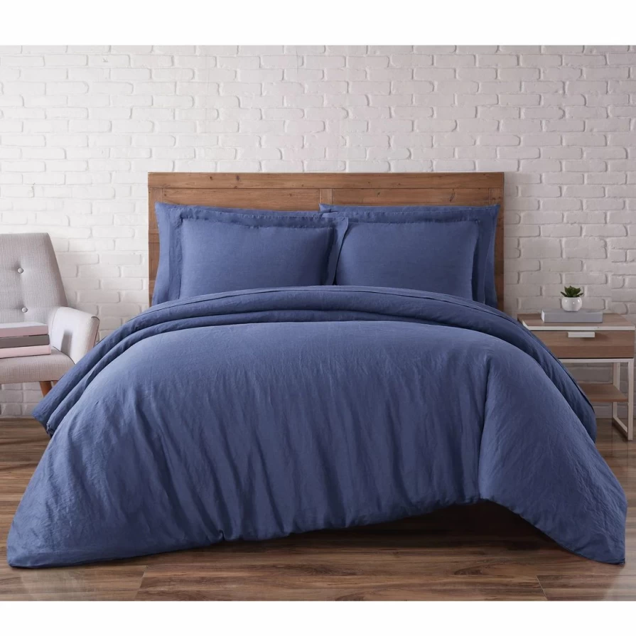 "Premium Brooklyn Loom 3-Piece Linen Duvet Set – Soft & Breathable Bedding"