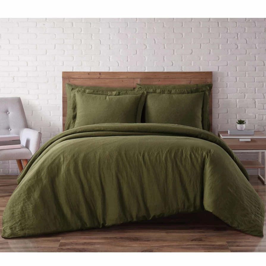 "Premium Brooklyn Loom 3-Piece Linen Duvet Set – Soft & Breathable Bedding"