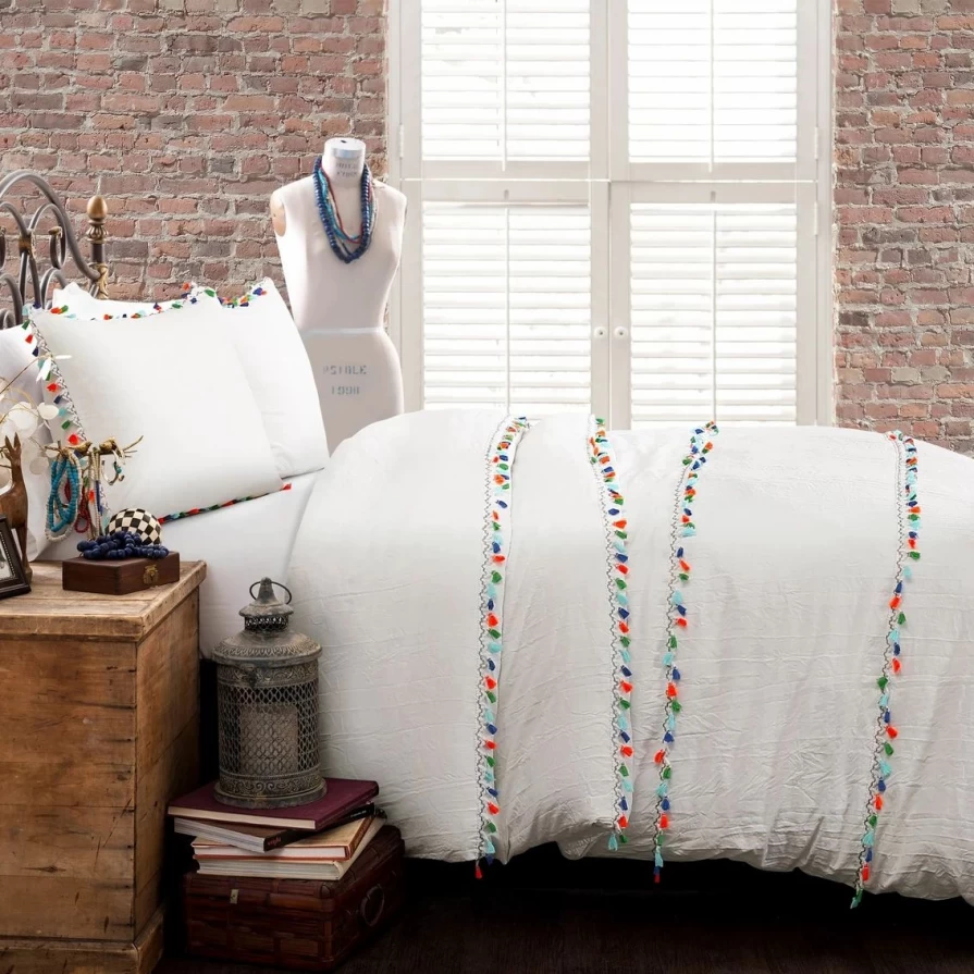 Boho Tassel 3-Piece Comforter Set - Soft & Stylish Bedding for a Cozy Bedroom