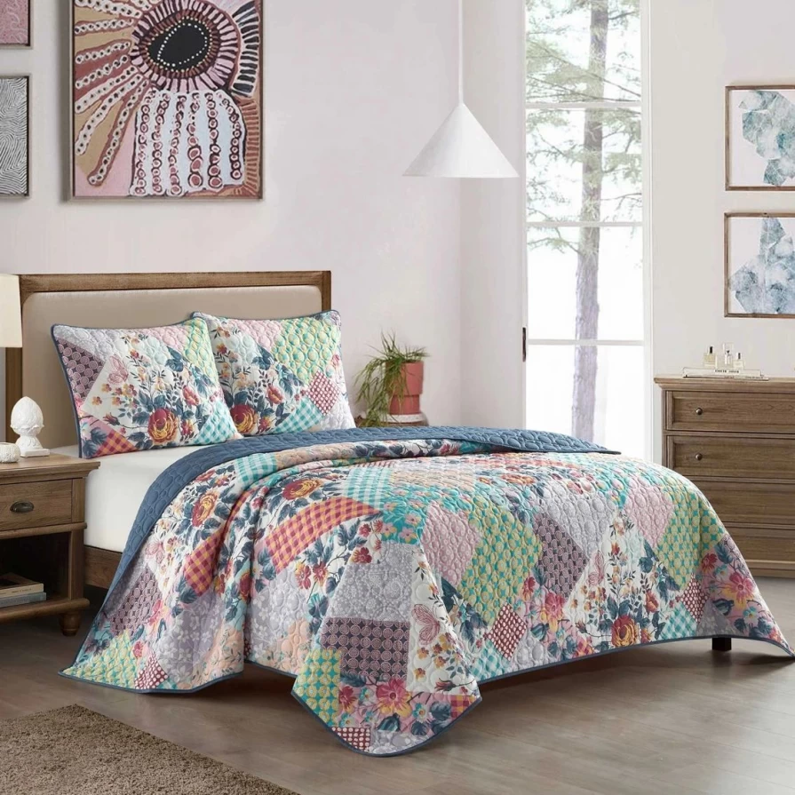 "Affordable Libby Quilt 3-Piece Set - Multicolor Grand Avenue Bedding Collection"