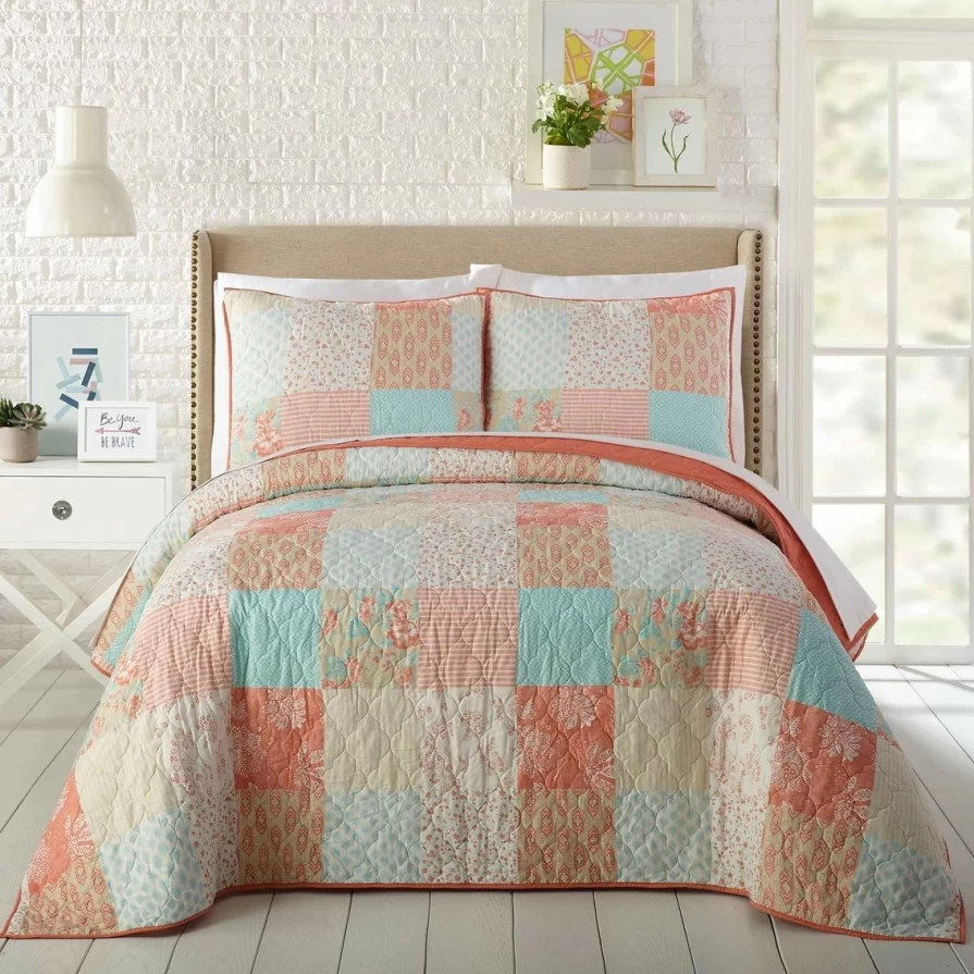 Jessica Simpson Ikigai 3-Piece Quilt Set - Luxury Bedding Collection, Soft & Stylish Comforter Cover