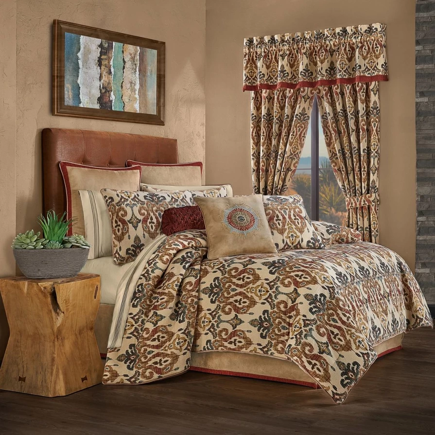 J.Queen New York Tucson 4-Piece Comforter Set - Premium Bedding Collection, Soft Microfiber, Full/Queen Size, Luxury Design