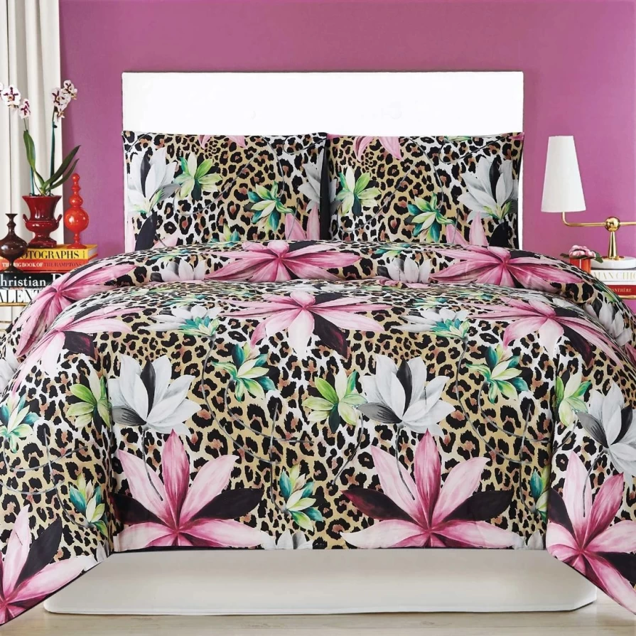 Christian Siriano Tahiti Floral 3-Piece Comforter Set with Coupon, Tropical Bedding Collection