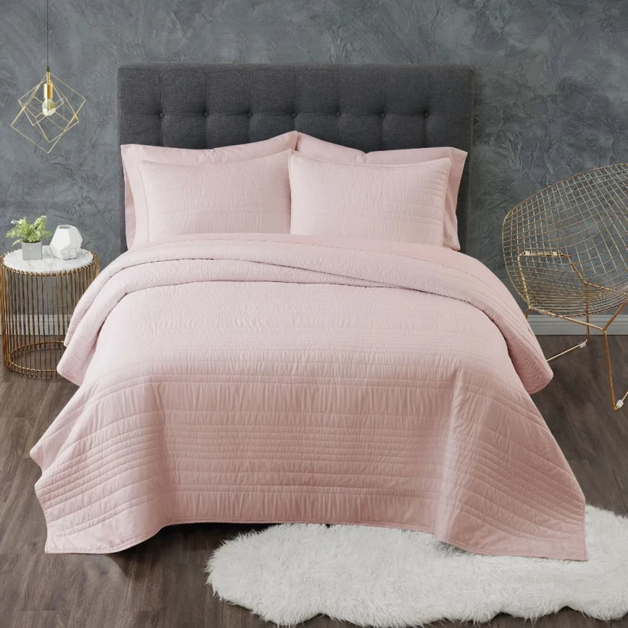 "Premium Antimicrobial 3-Piece Quilt Set – Hypoallergenic & Calming Bedding for Hot Sale"