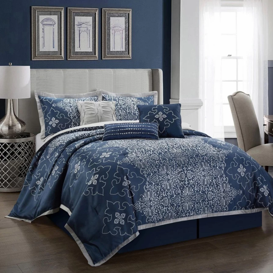 "Kelton 7-Piece Comforter Set by Nanshing – Premium Bedding Collection"