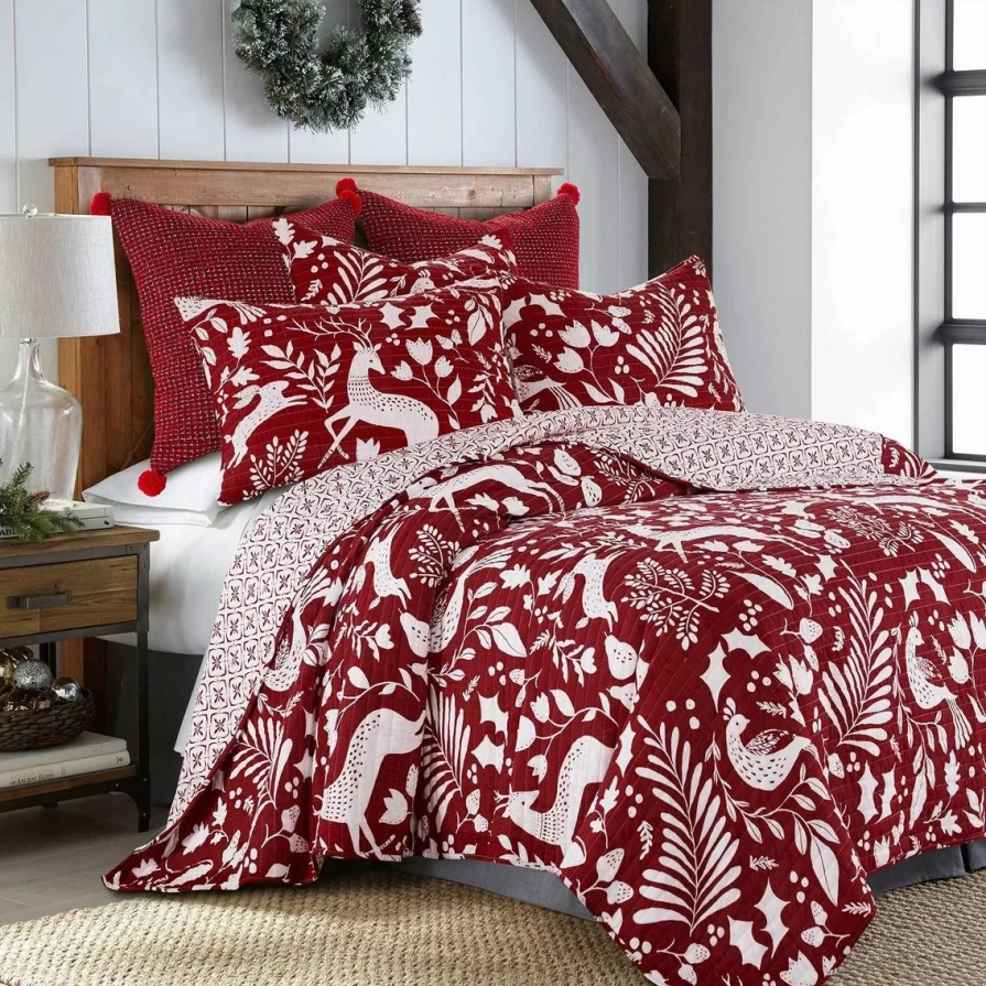Luxury Bretton Woods Quilt Set by Levtex Home – Oscar & Grace Collection, Discounted Bedding