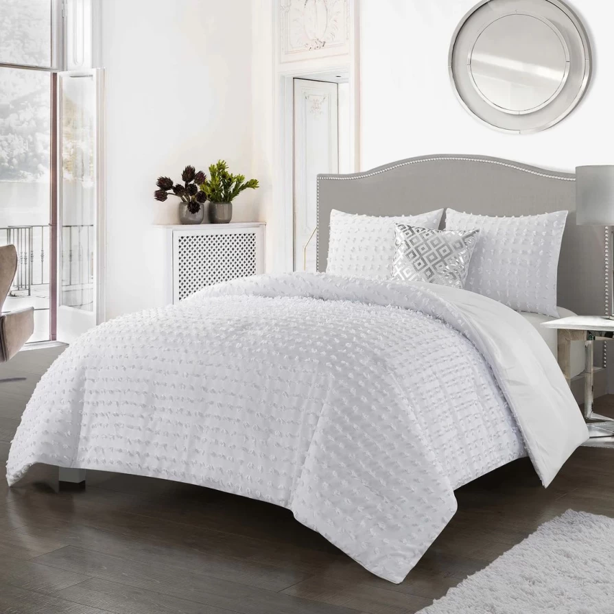 White 4-Piece Comforter Set by Nanshing America Inc – Best Price & Quality