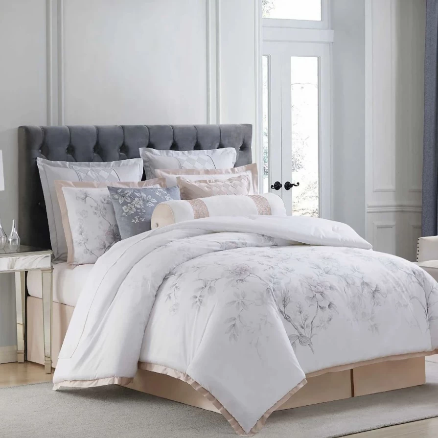 Luxury Riva Cotton Printed 4-Piece Duvet Cover Set - Soft Bedding Collection