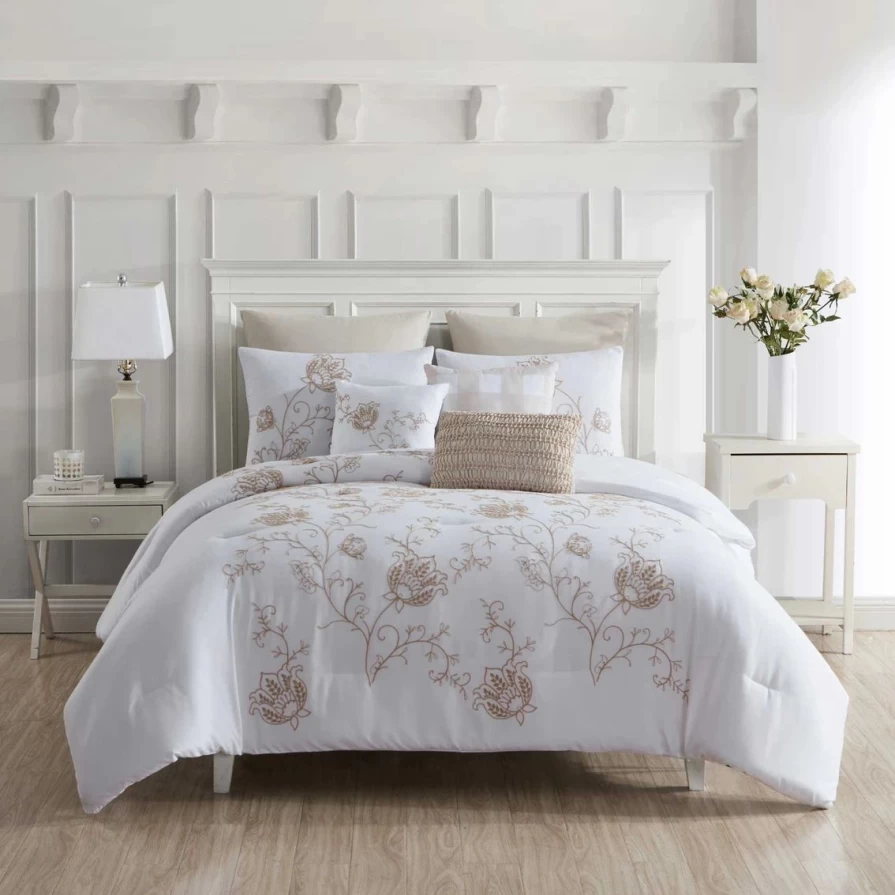 "Premium 8-Piece Willow Comforter Set - Luxury Bedding Collection"