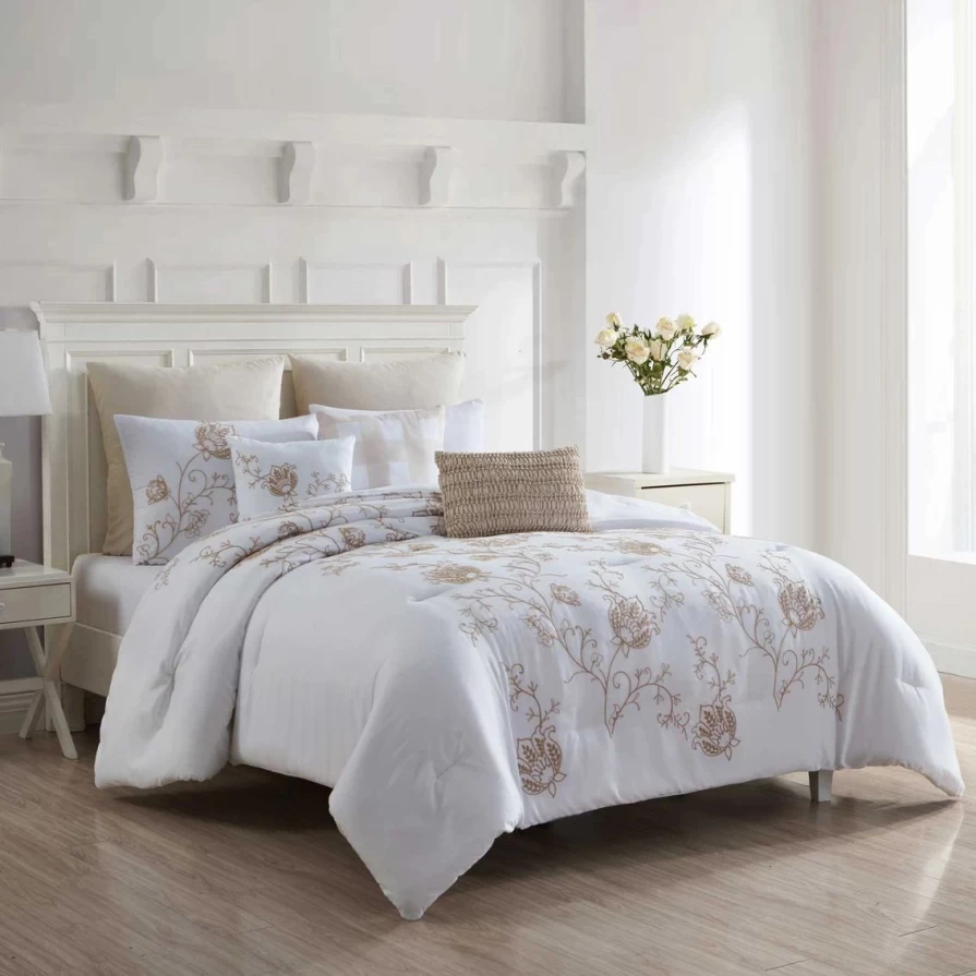 "Premium 8-Piece Willow Comforter Set - Luxury Bedding Collection"