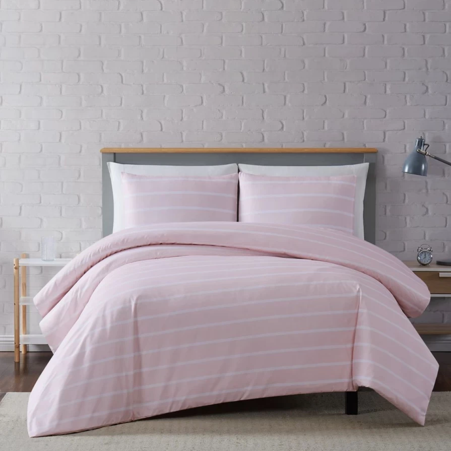 "Soft Maddow Stripe 3-Piece Duvet Cover Set - Premium Bedding Discount"
