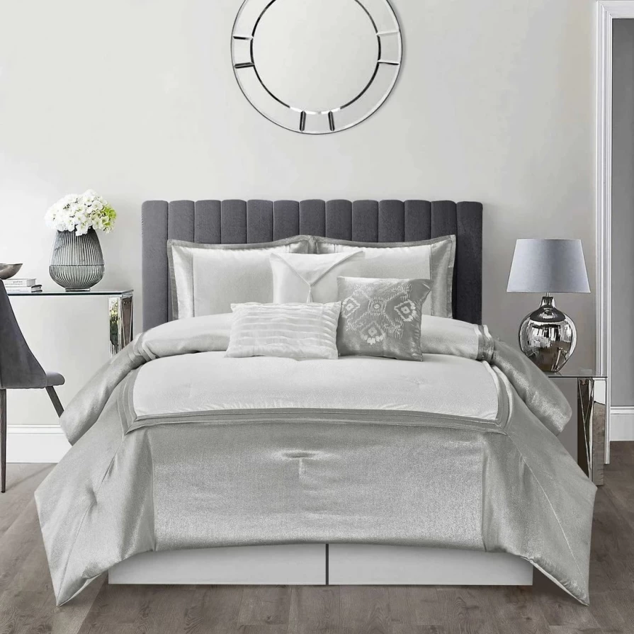"Prestyn 7-Piece Comforter Set - Luxury Bedding Collection for Cozy Comfort"