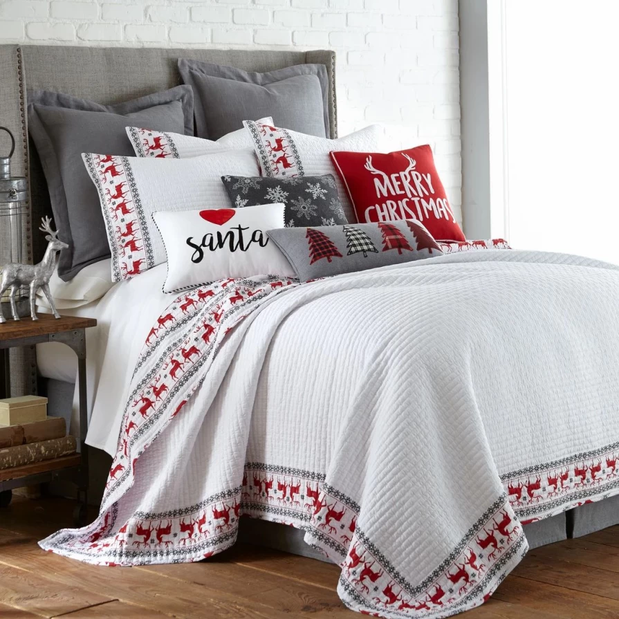 "Premium Levtex Home Rudolph Christmas Quilt Set - Best Holiday Bedding Collection"