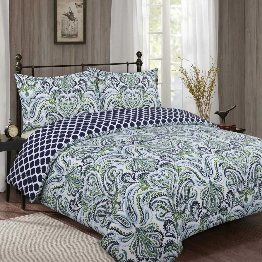 "Wholesale Provence Paisley Duvet Cover Set - French Country Floral Bedding Collection"