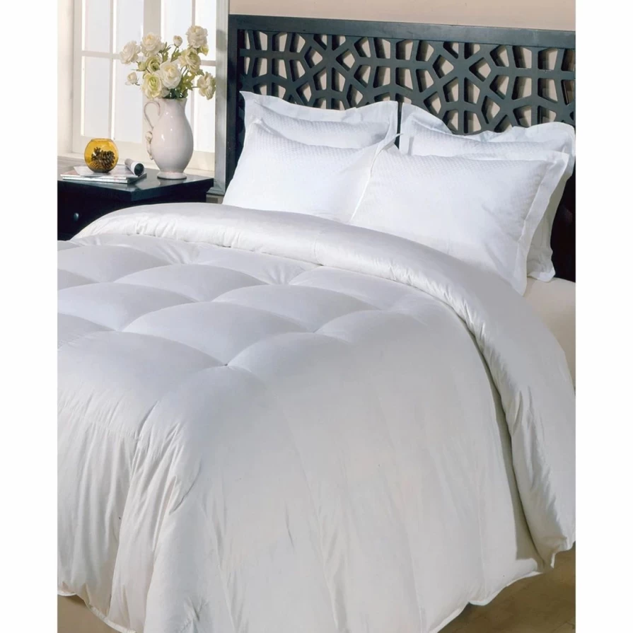 Premium White Goose Down Feather Comforter - Extra Warm Winter Bedding by Blue Ridge Home Fashions