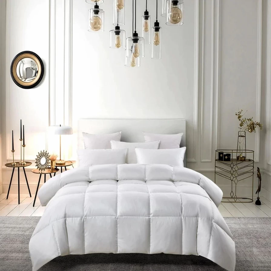 Premium Serta Lightweight Warm Down Alternative Fiber Comforter - Ultra Soft All-Season Bedding