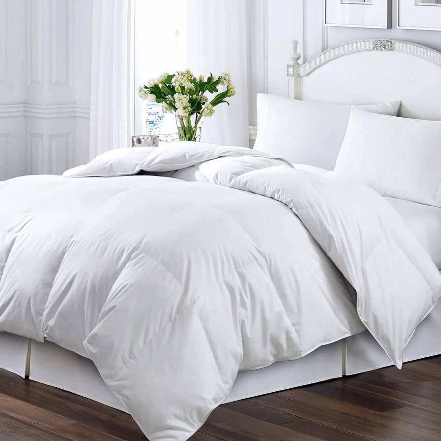 Premium Microfiber White Down & Feather Comforter by Kathy Ireland Home Essentials