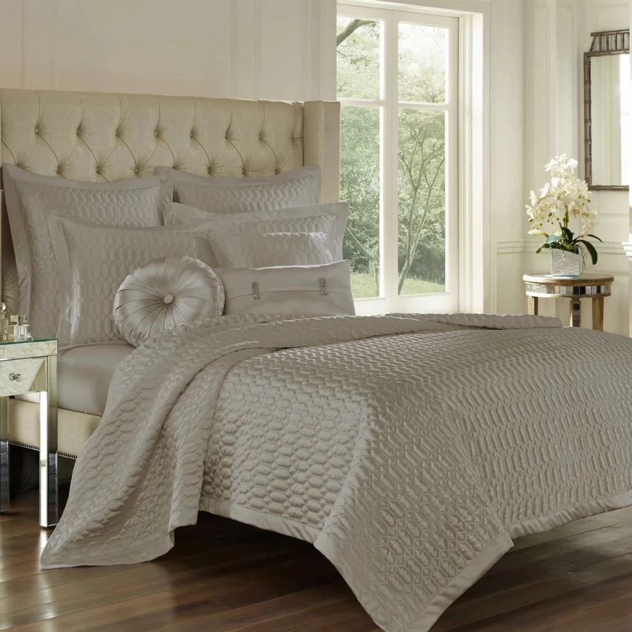 Luxury J. Queen New York Satinique Coverlet - Premium Brand New Bedding Set