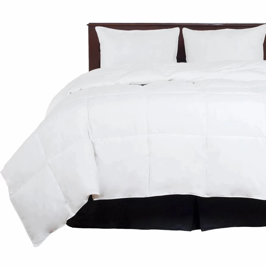 Luxury White Feather Down Comforter - Premium Soft Hypoallergenic Bedding for All-Season Comfort