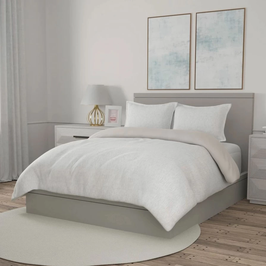 "Portico Bennet Slub Comforter Set – Soft Bedding Collection for Cozy Comfort"