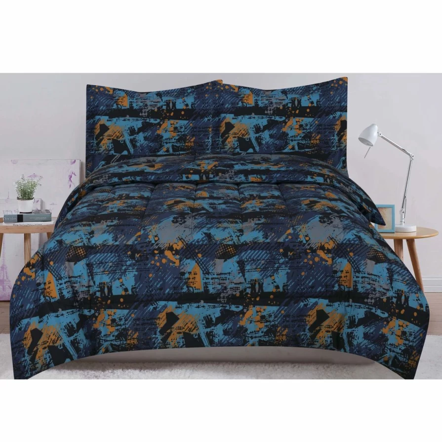 "Premium Graffiti Comforter Set - Trendy Artistic Bedding for Modern Homes"