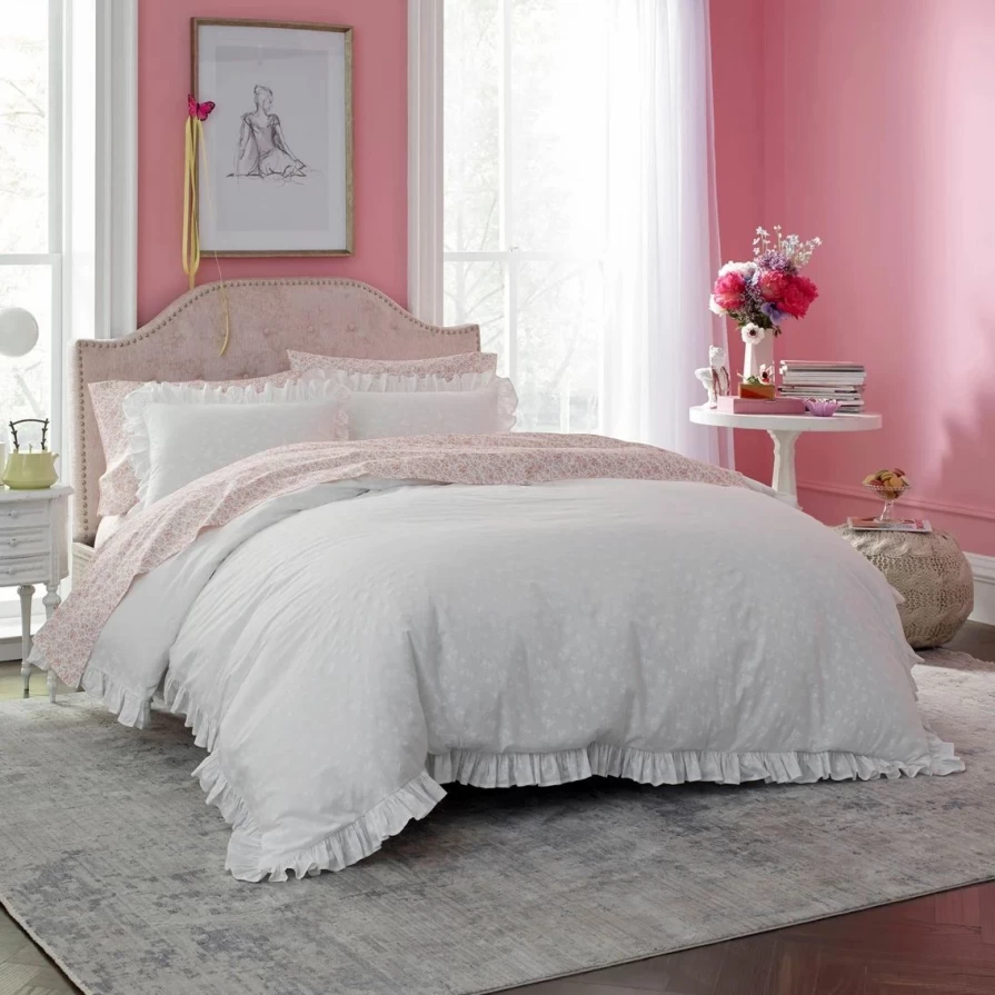 "Affordable Pepperell Penelope Floral Comforter Set - Queen Size Bedding with Matching Pillowcases"